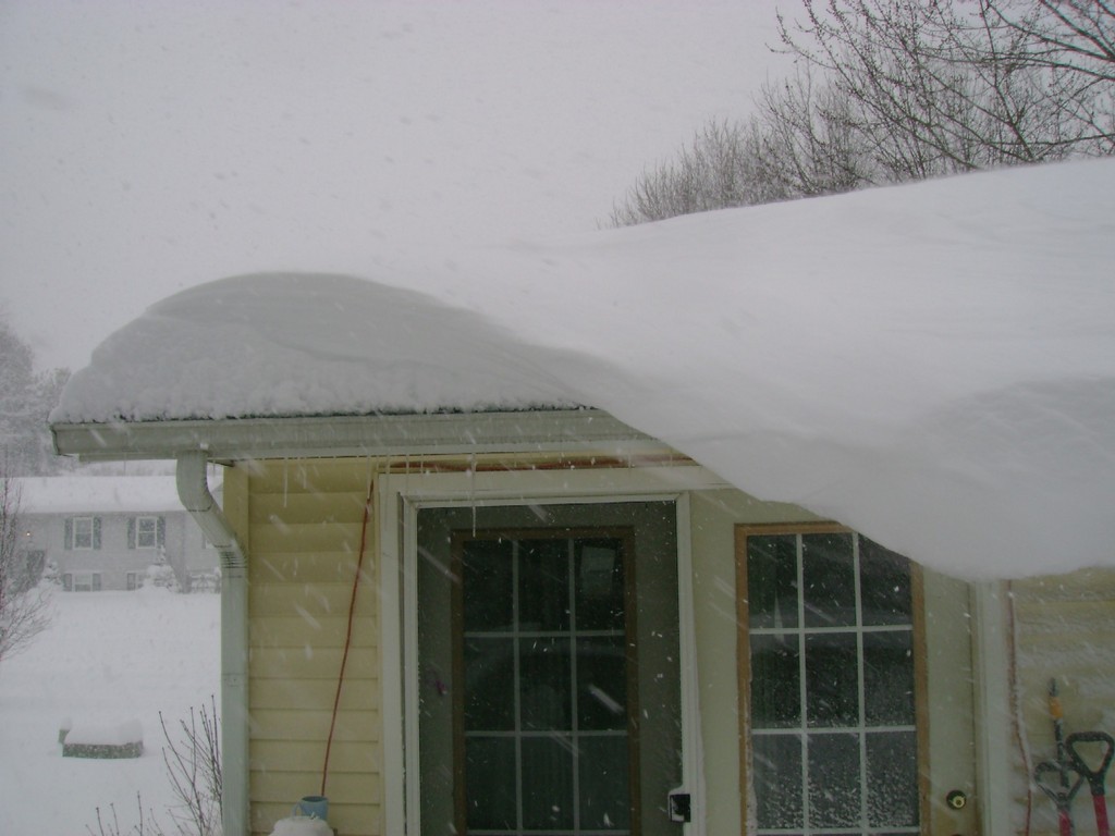 The roof got an extension...of snow